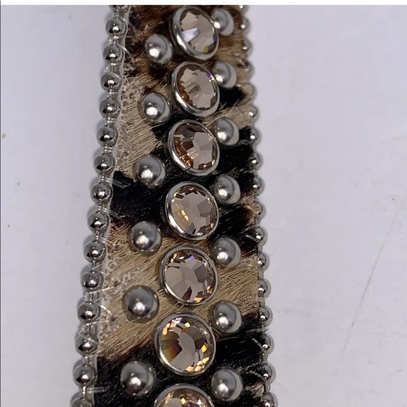 BB SIMON Champagne SWAROVSKI CRYSTAL PONY BELT - Picture 5 of 10